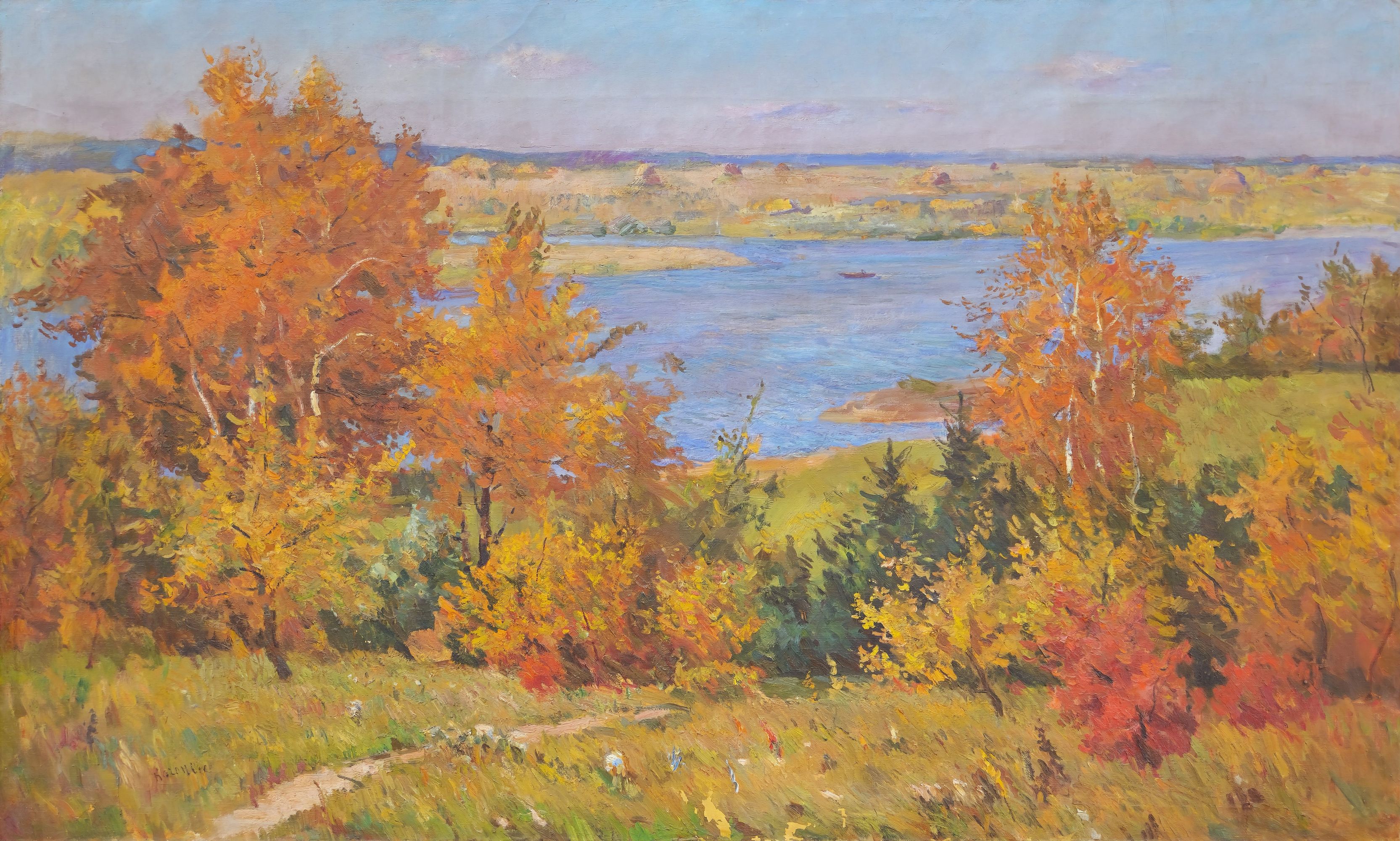 "Golden autumn on the Dnieper river"