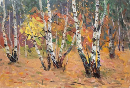 "Autumn in the birch forest"