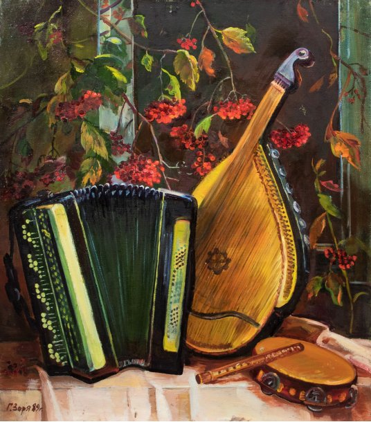"Still life with musical instruments"