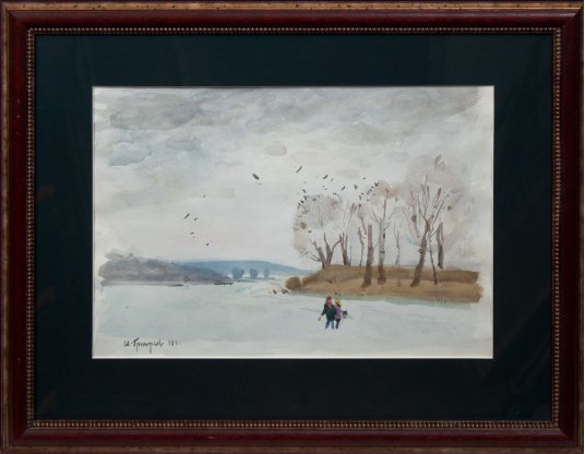 "On the winter river"