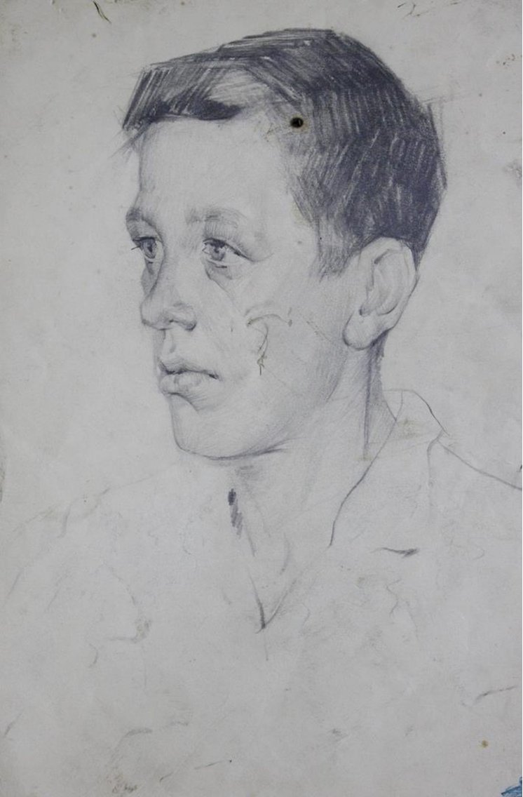 "Portrait of a young man. Profile"