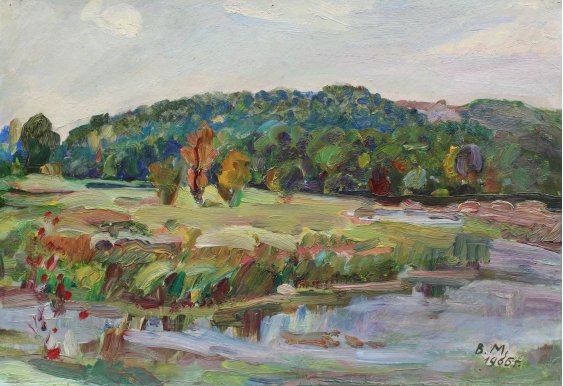 "The river near forest"