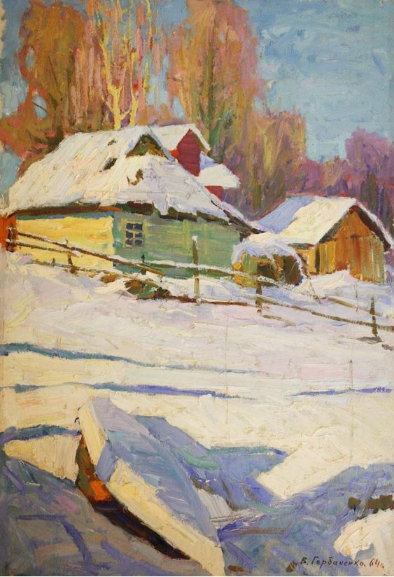 "Snow-covered houses"
