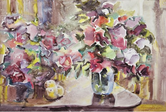 "Flowers and apples"