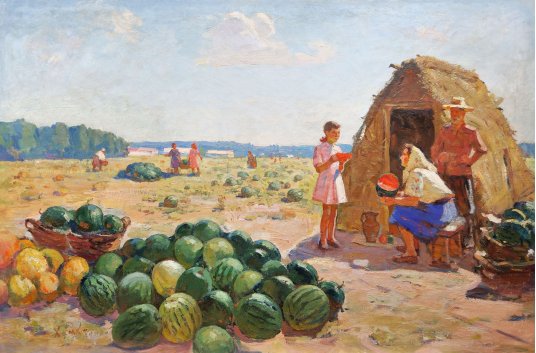 "Collecting watermelons"
