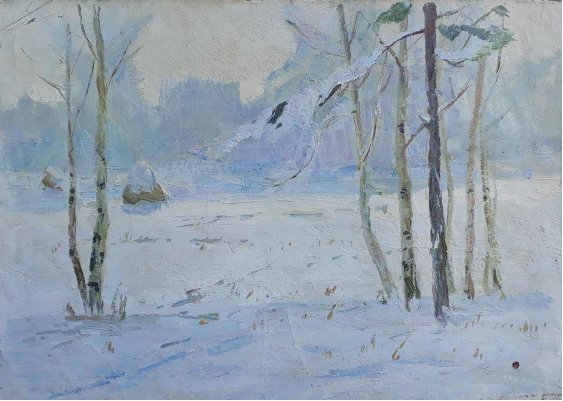 "Snow-covered birch"