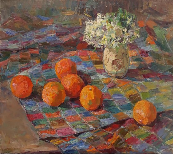 "Still life of oranges"