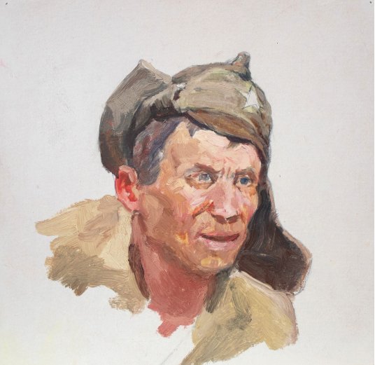 "Portrait of a Red Army soldier"