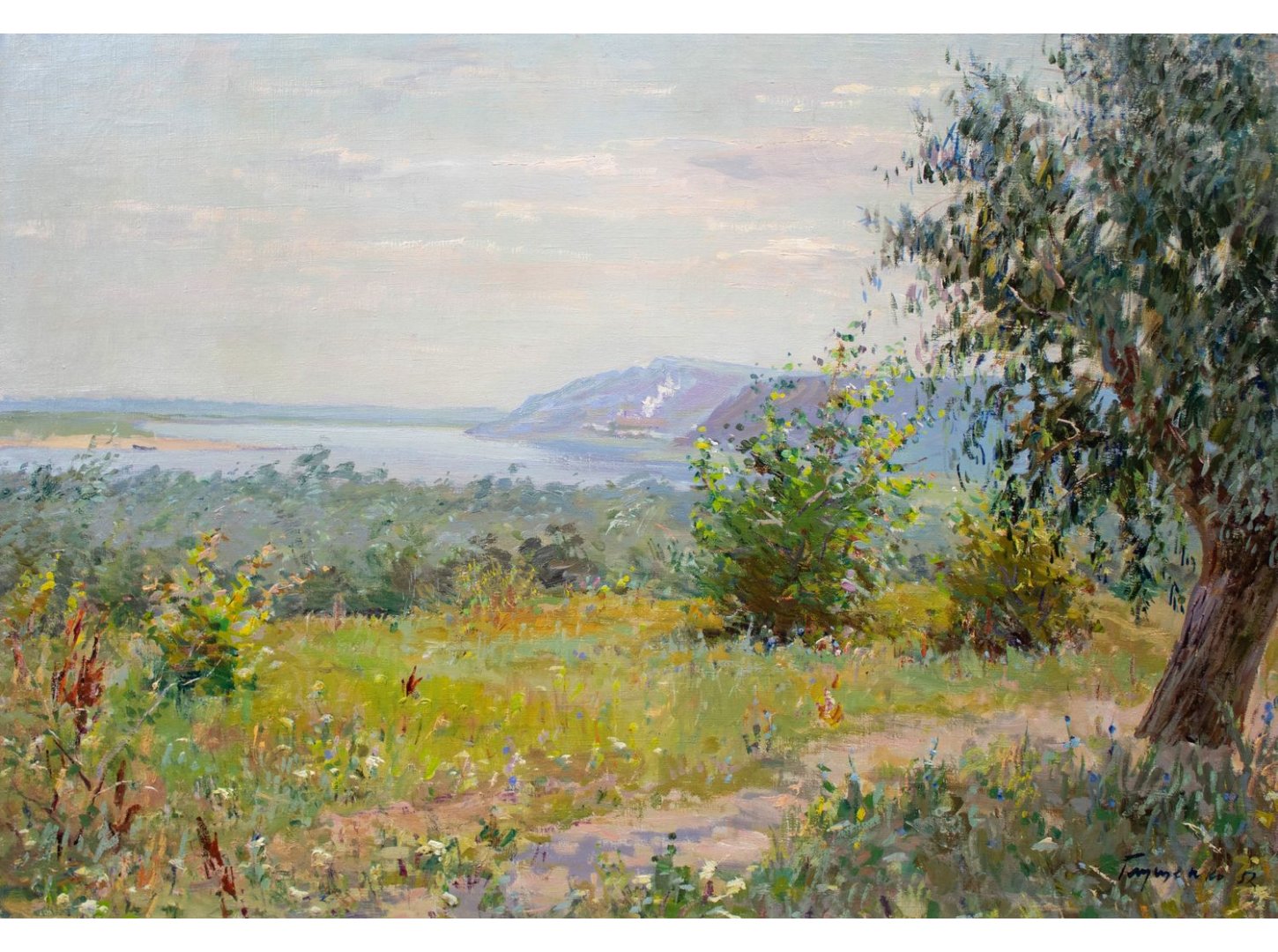 Gloutchenko Mykola Petrovich "View of the river"