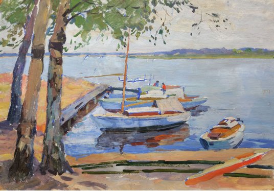 "Boats at the dock"