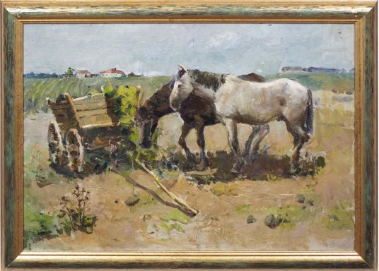 "Carriage with horses"