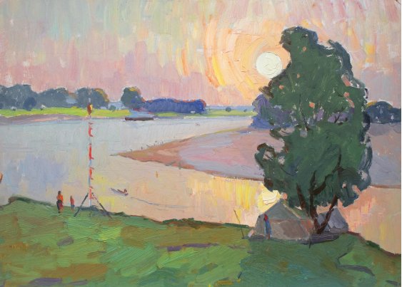 "Sunset on the river"
