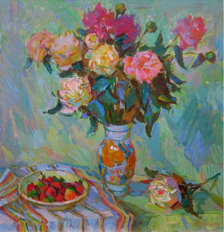 "Flowers and strawberries"