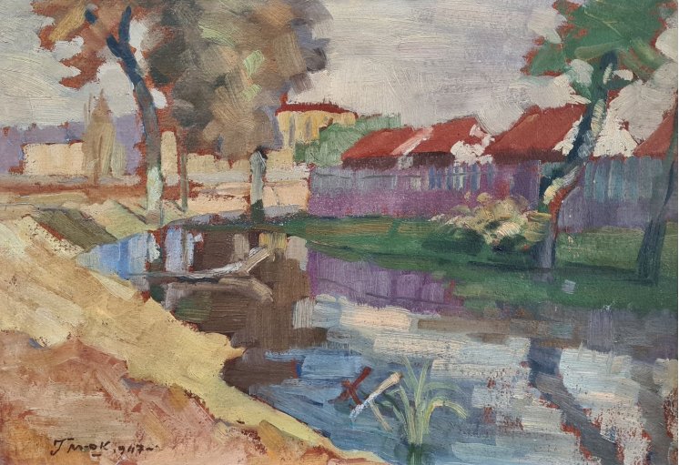 "On the river bank"
