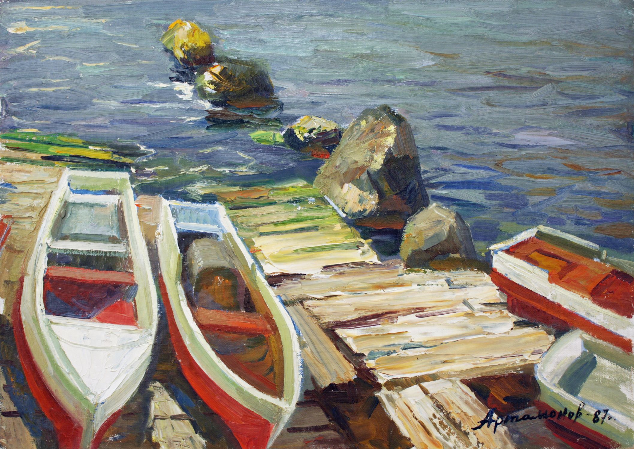"Boats at the marina"