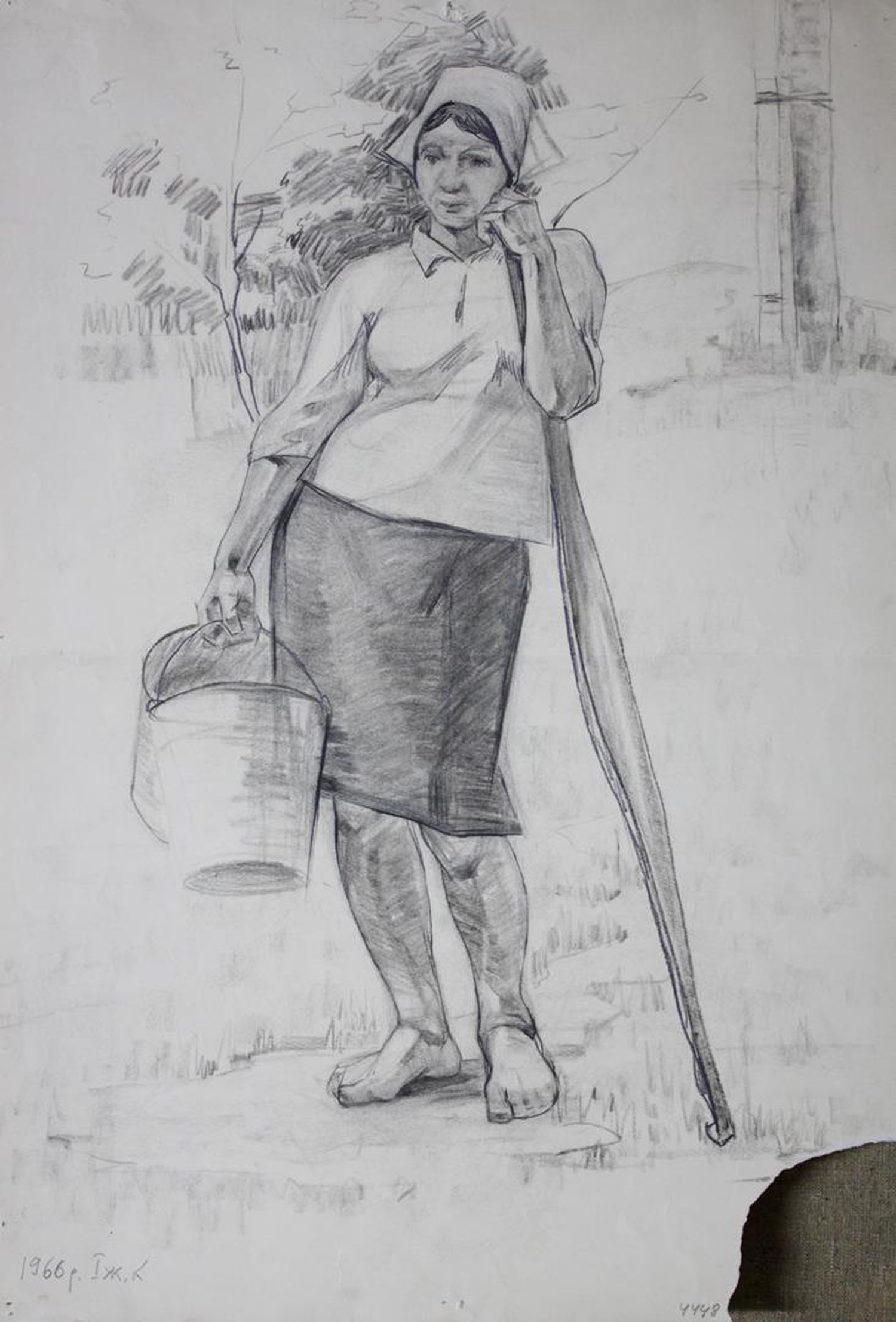 "The girl with a bucket and a yoke"