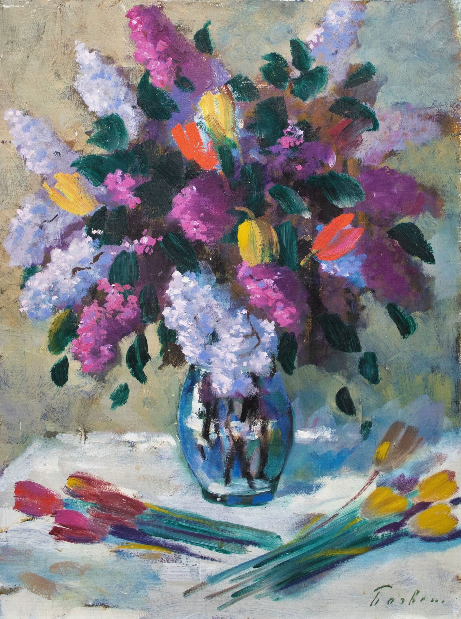 "Lilac and tulips"